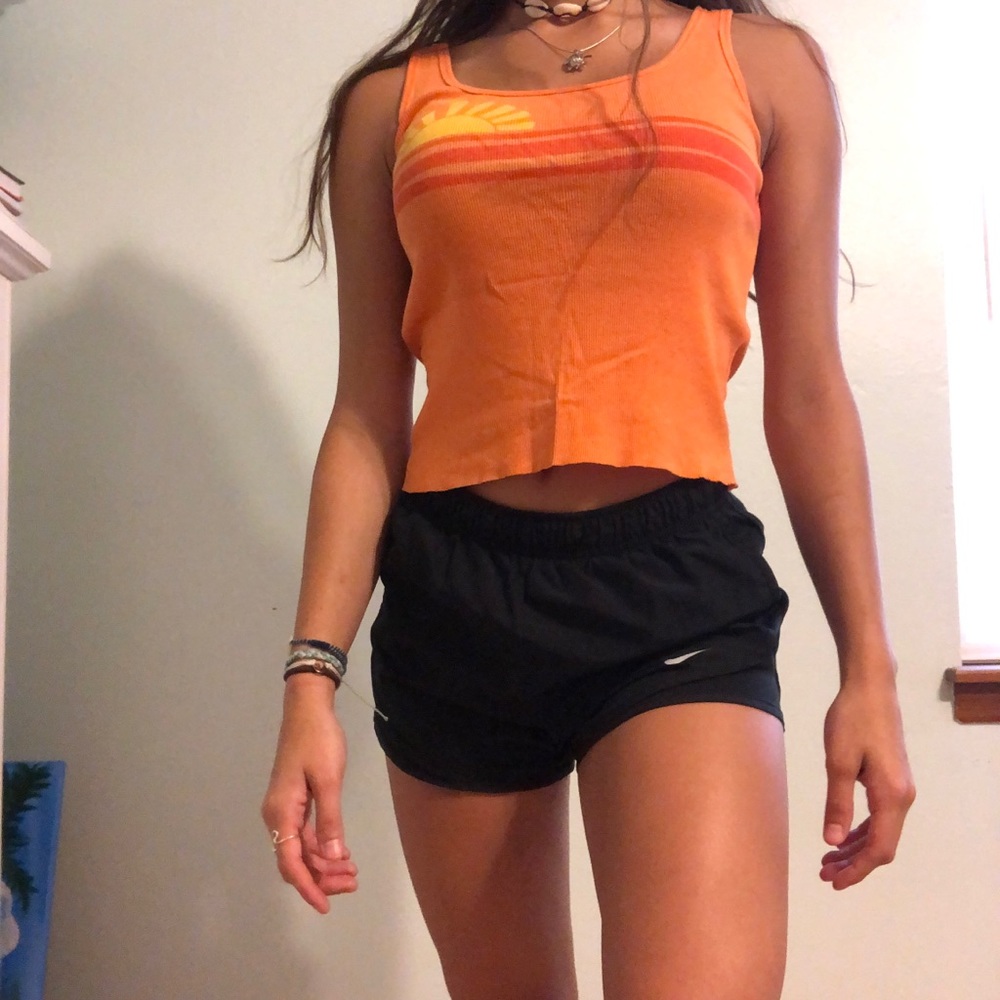 Orange Crop Tank Top